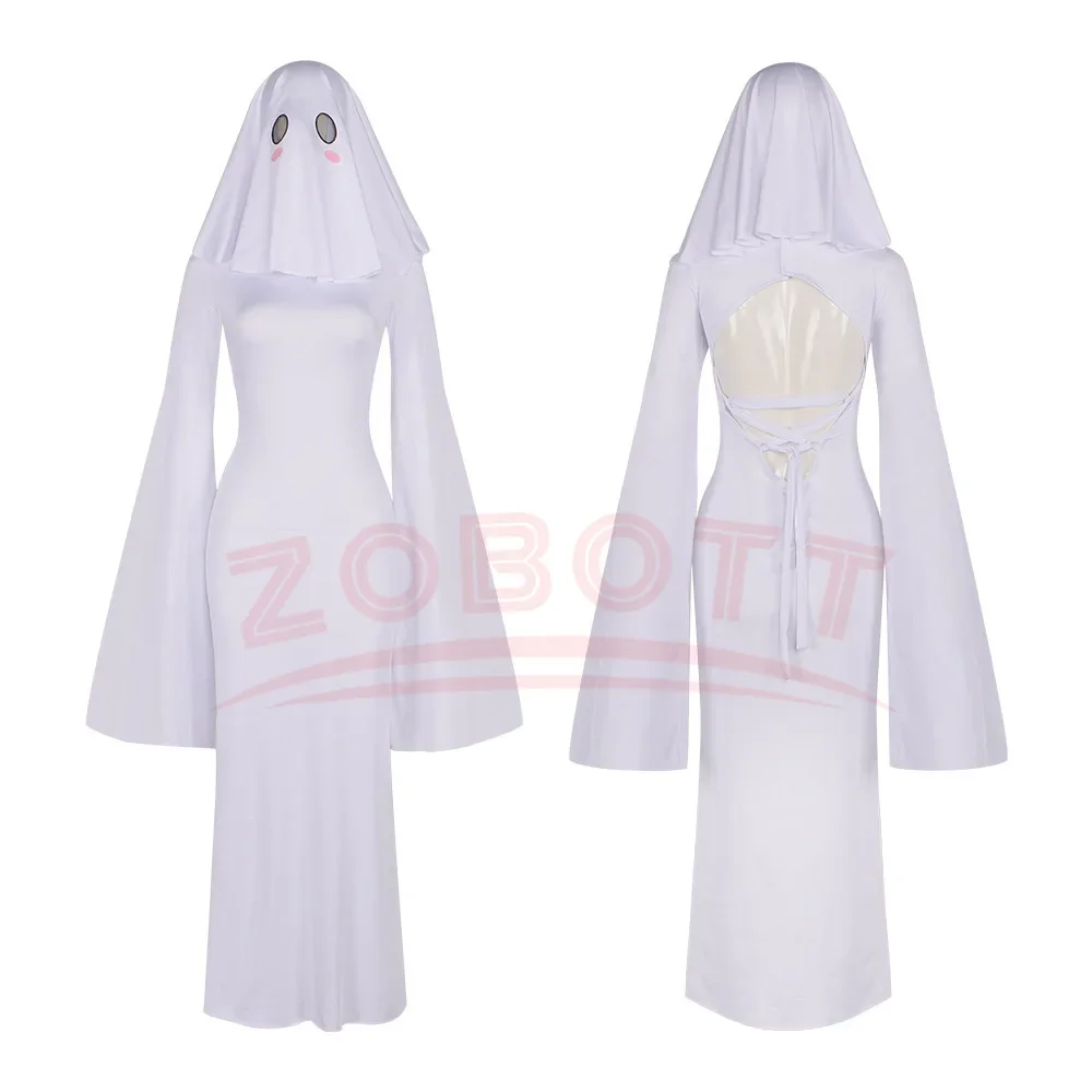 Женский костюм монахини-призрака для косплея накидка страха лица наряды на