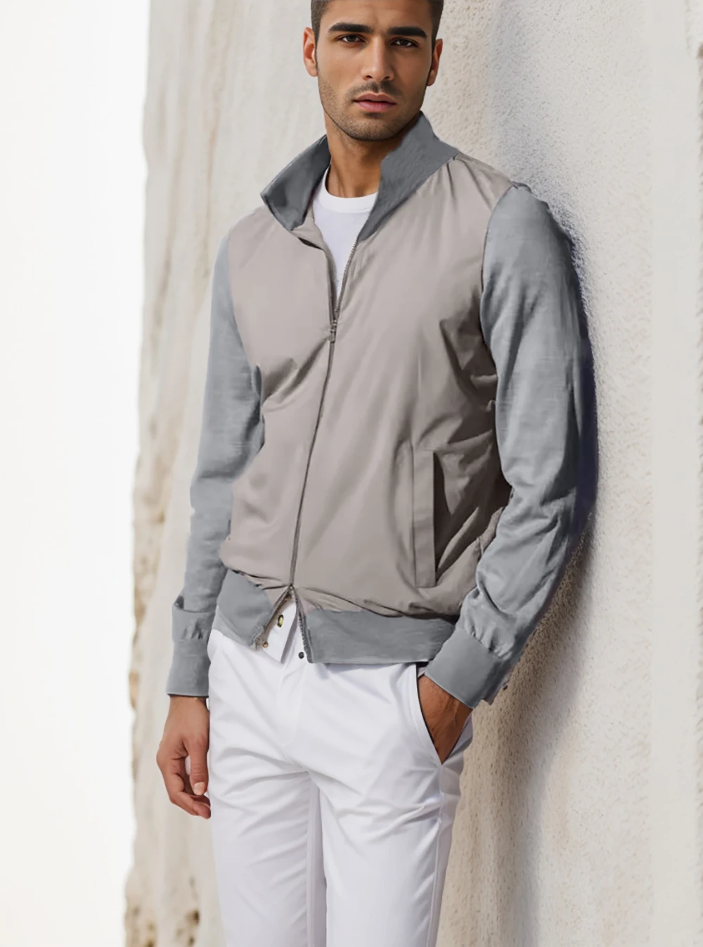 Мужская тонкая куртка солнцезащитная новая весенне-осенняя мужской однотонный