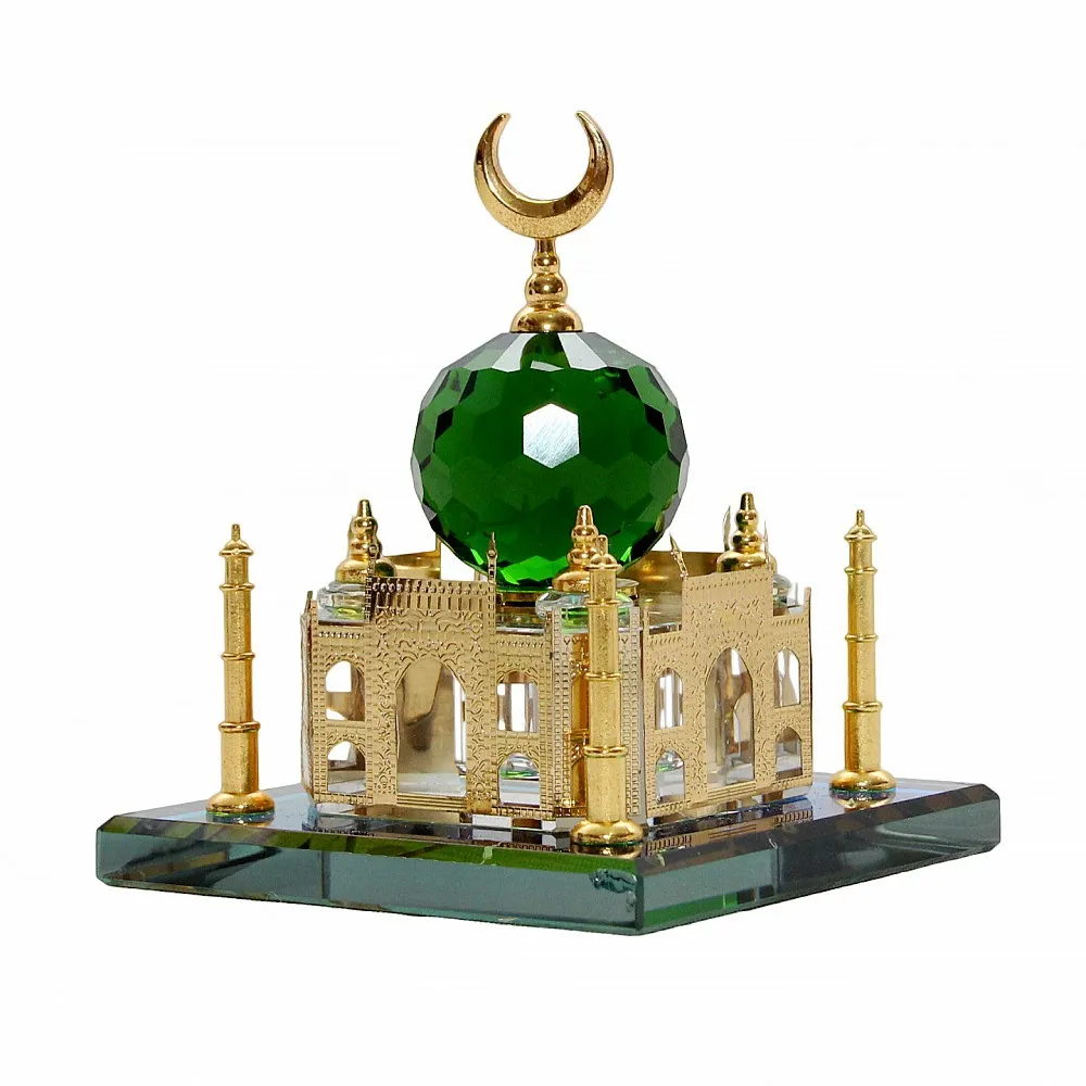 

Crystal Taj Mahal Mosque Home Decor Muslim Perfume Ornaments Gift Tabletop Church Utensils