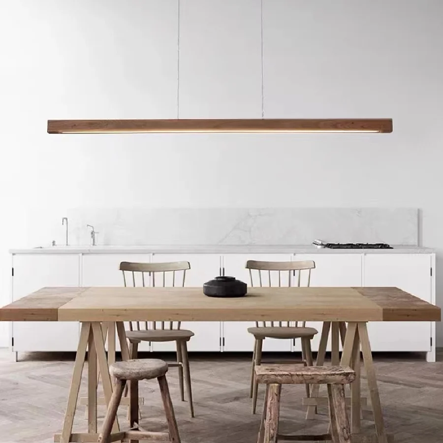 

Скандинавская Минималистичная деревянная светодиодная Подвесная лампа Wabi Sabi, подвесные светильники для ресторана, бара, домашний декор, ла...