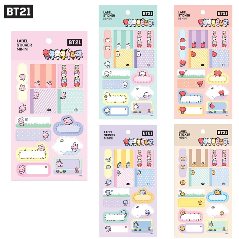 

Bt21 Kpop Hand Account Stickers Cooky Shooky Koya Kawaii Diy Scrapbooking Laptop Phone Case Decals Decoration Fans Gifts Toys