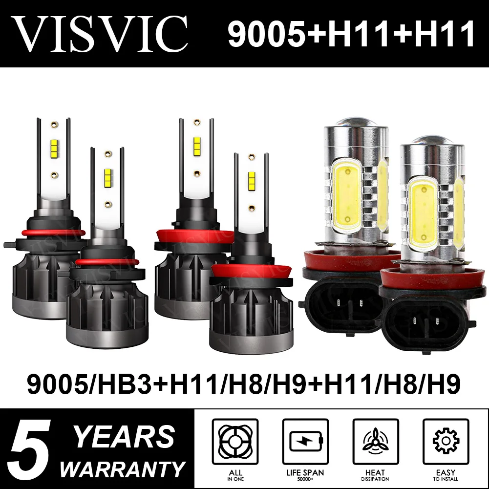 

For Toyota Camry 07-2017 4PC 6000K Combo LED Headlight High+Low Beam Bulbs Kit