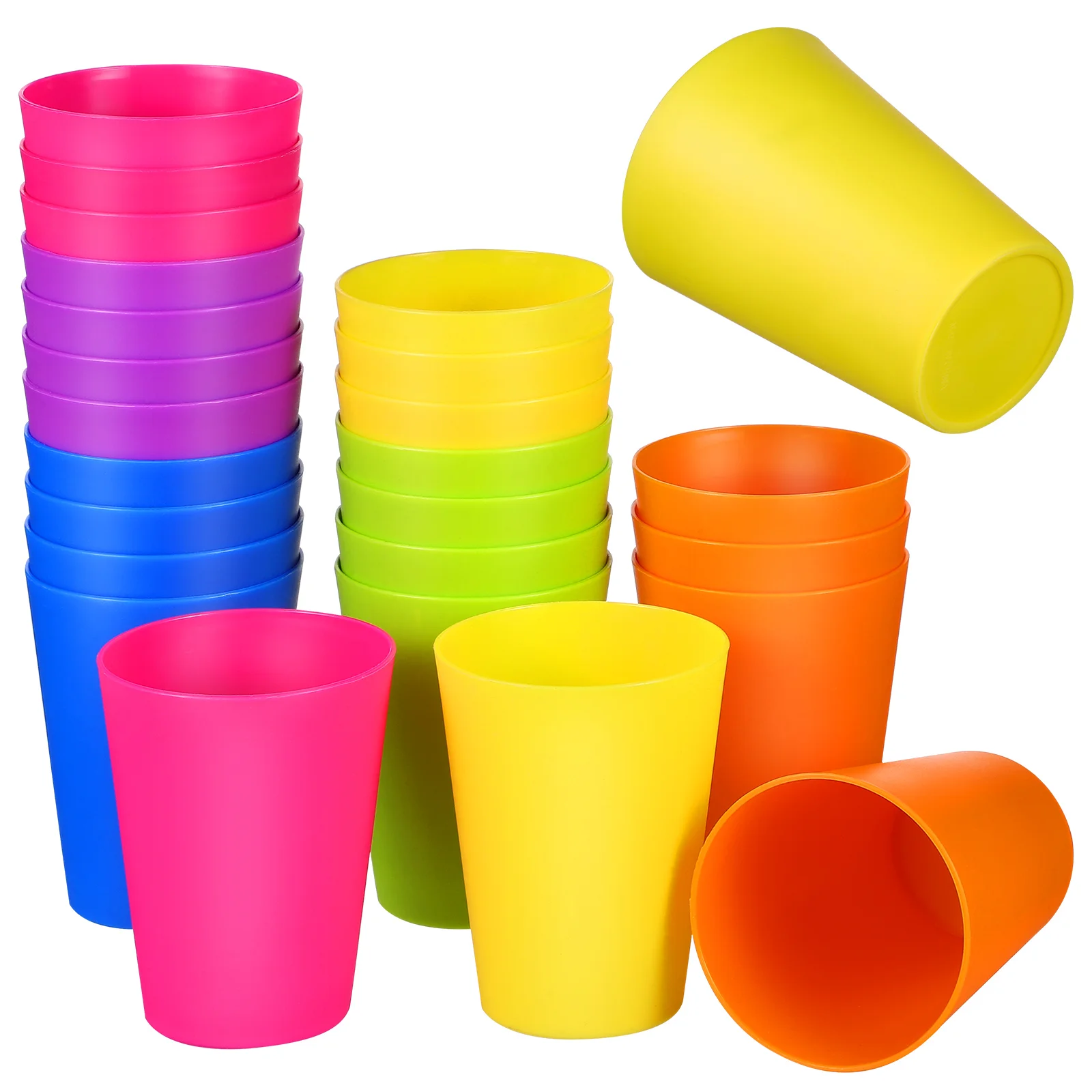 

Cups Plastic Drinking Reusable Cup Party Tumblers Kitchen Unbreakable Water Kids Tumbler Stackable Colorful Oz Disposable