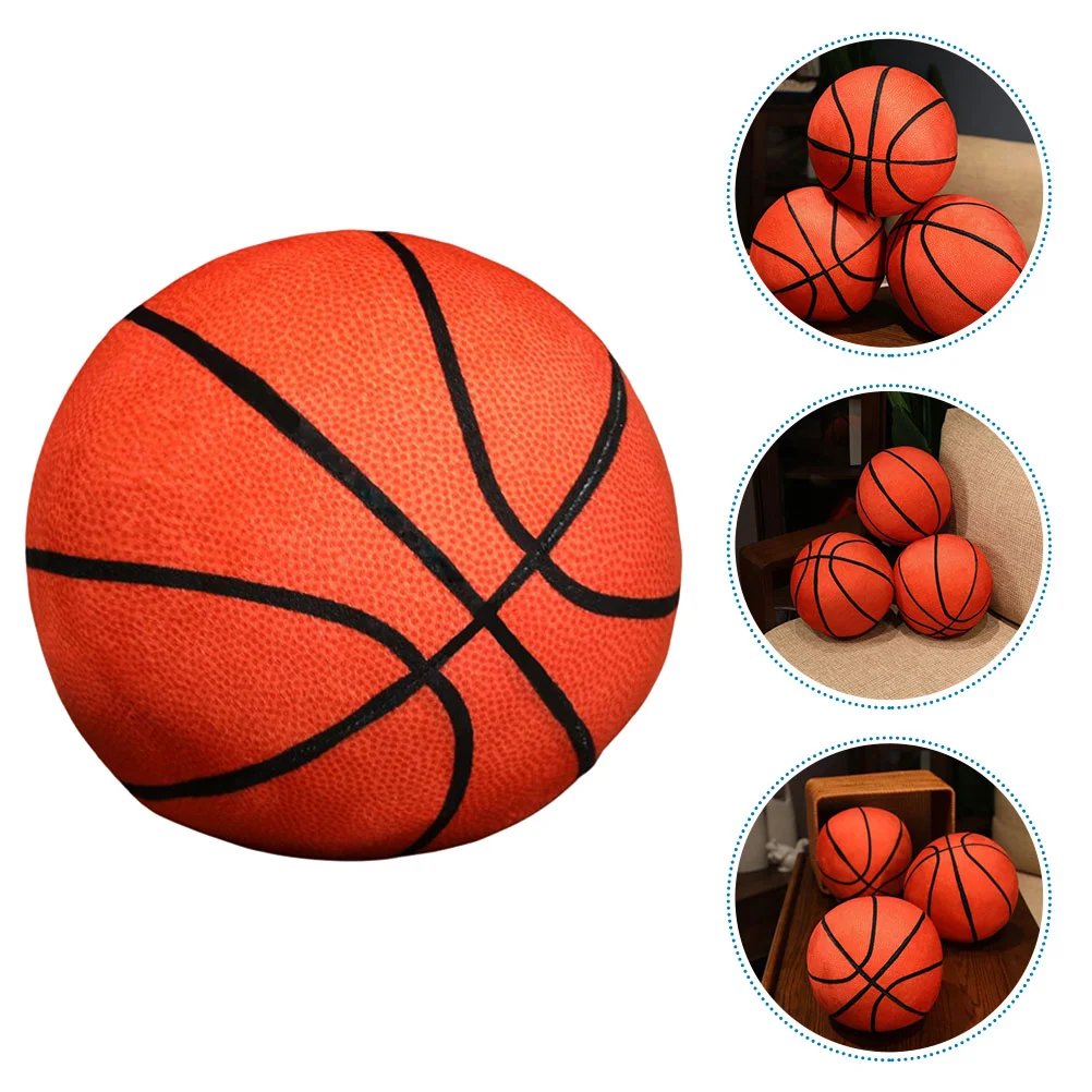 

Basketball Pillow Circle Sports Stuff Toy Gift Home Field Plush Kids Pillows Boys Room Girl Cushion