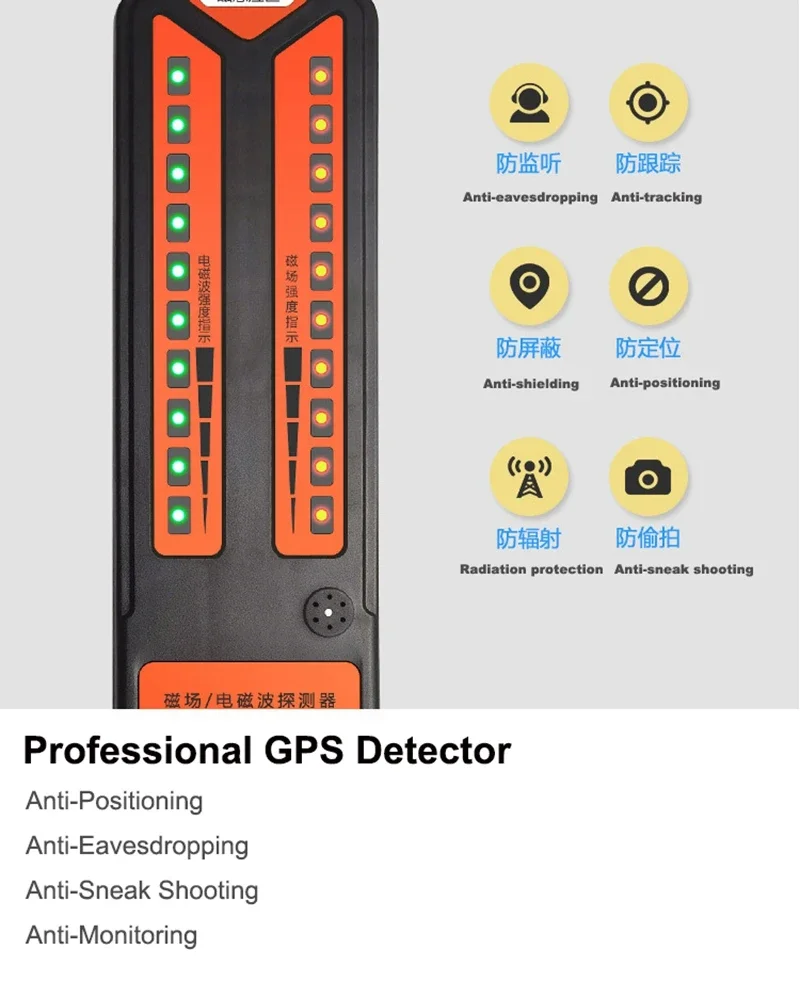Фото GPS-детектор, ручной магнитный автомобильный GPS-трекер, устройство слежения, Беспроводная Скрытая шпионская камера, устройство обнаружения радиосигнала, устройство защиты от местоположения №3