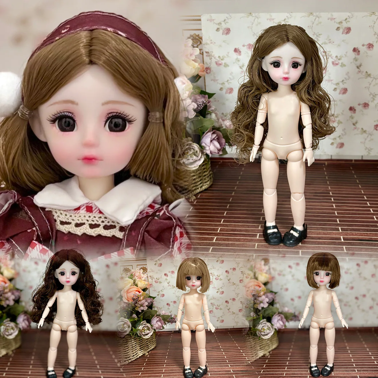 Фото Кукла 6fen 30 см, с гладкой головой, механическим телом, BJD, аксессуары для кукол, оптом для девочек №1