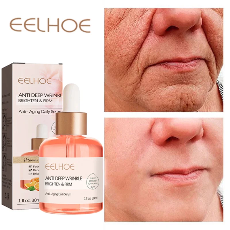 

Hyaluronic Anti Wrinkle Face Serum Lifting Firming Anti Aging Eye Bags Removal Essence Vitamin C Whitening Brighten Skin Care