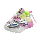 Детская обувь, детские кроссовки для девочек и мальчиков, осенняя новая детская спортивная обувь, красочная дышащая сетчатая детская обувь, размер 21-30