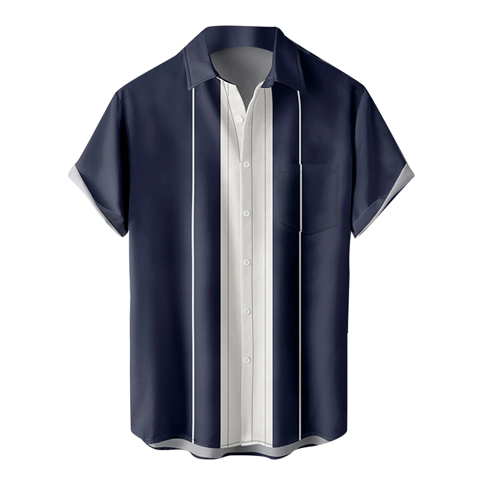 

Рубашка мужская с отложным воротником, повседневная с коротким рукавом, на пуговицах, праздничная блузка, лето