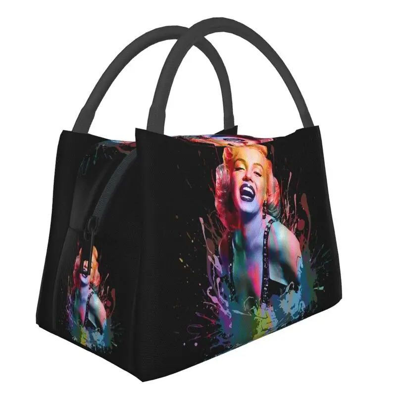

Singer Marilynmonroe Insulated Lunch Bag for Women Portable American Actress Model Cooler Thermal Lunch Tote Work Picnic