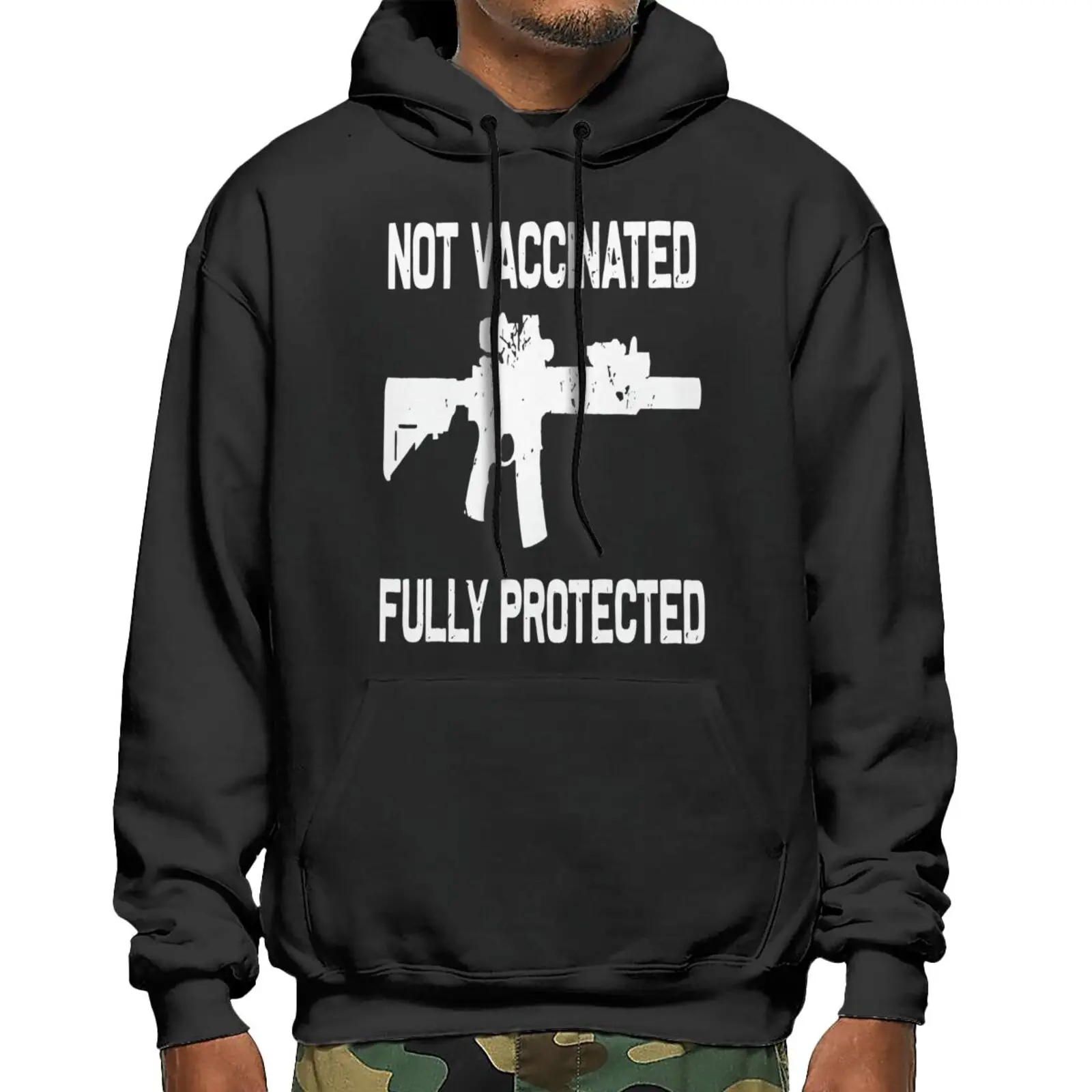 

2A Not Vaccinated But Fully Protected Hoodie Men's Jacket Hood Essentials Hoodie Women Hooded Sweater Anime Things Sweatshirts