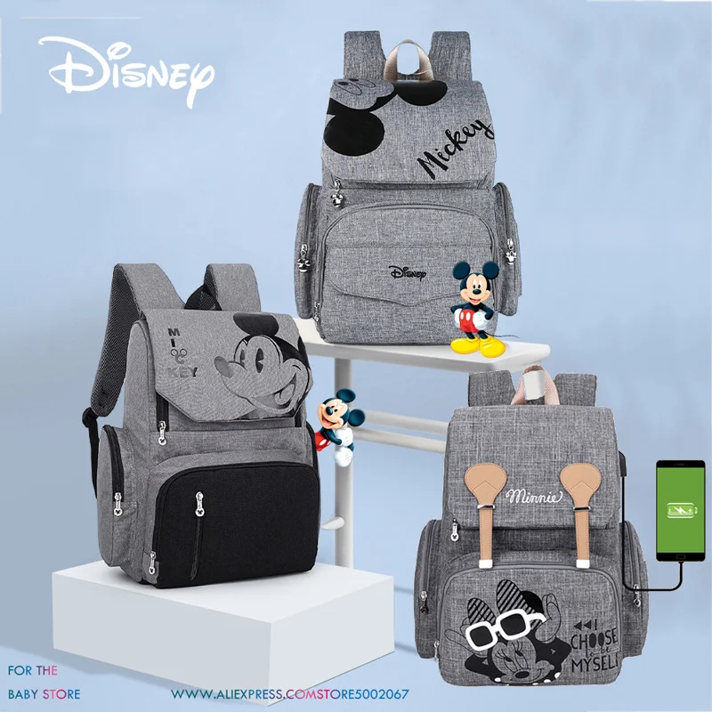 

Сумка для подгузников Disney, дорожный рюкзак для мам, детские сумки для мам, брендовая дорожная сумка с милым Микки Маусом, 1 пара