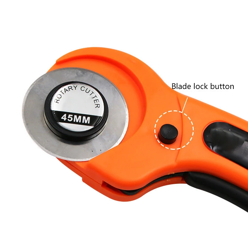 

Round Hob Cloth Cutting Round Knife 45mm Leather Cutting Knife Handle Roller Knife Patchwork Knife with Blade Leather Tools