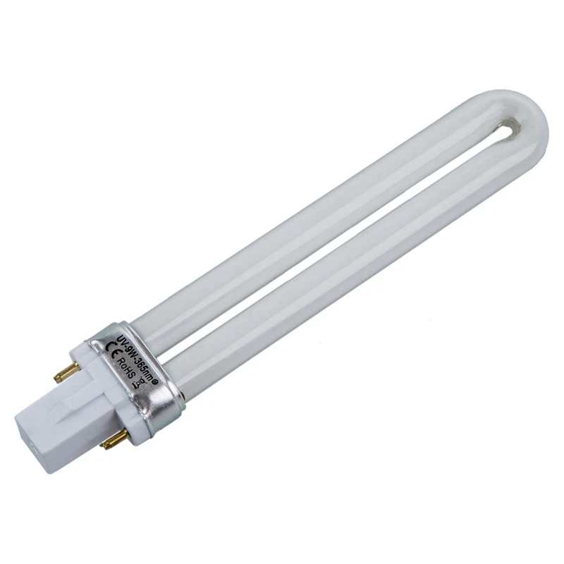 

9W Uv Lamp Light Bulb Tube Gel Nail Art Dryer, Set Of 12