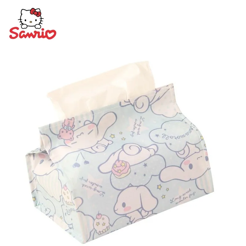 

Sanrio anime cartoon peripheral fabric waterproof tissue set cute kawaii paper drawer box paper bag car home drawer box tissue
