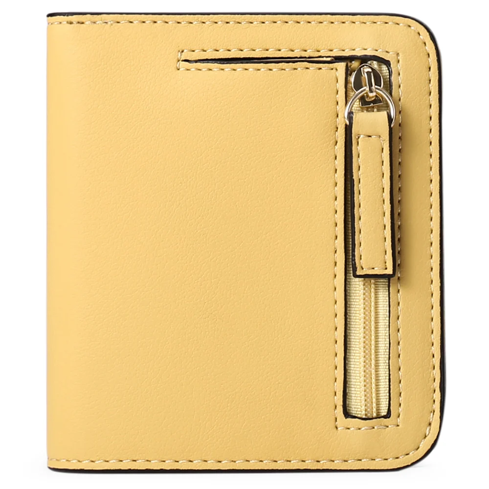 Women Wallets PU Leather Female Purse Mini Solid Multi-Cards Holder Coin Short Wallets Slim Small Wallet Zipper Hasp