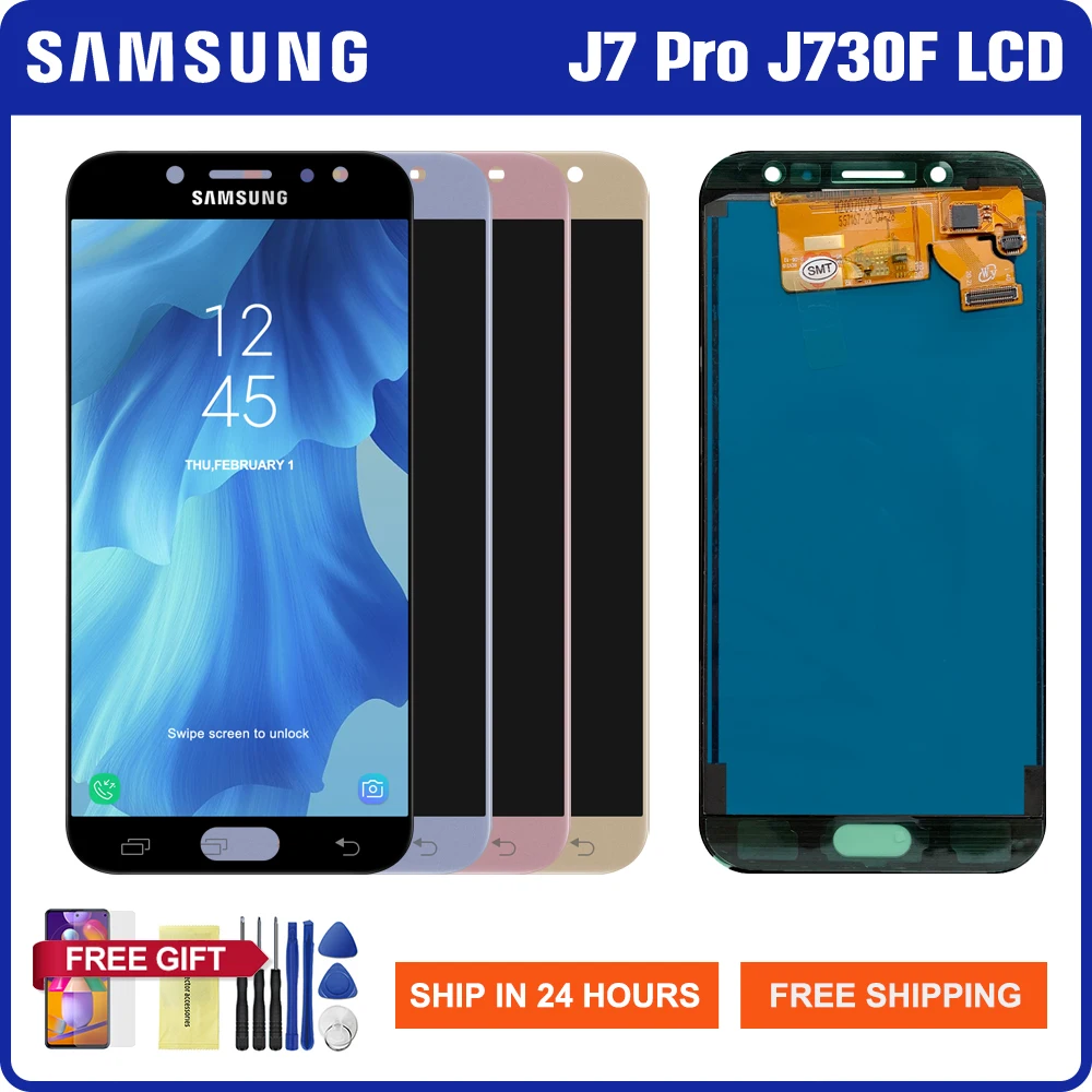 TFT ЖК-дисплей для SAMSUNG Galaxy J7 Pro сенсорный экран дигитайзер Запчасти J730 J730F J730GM/DS