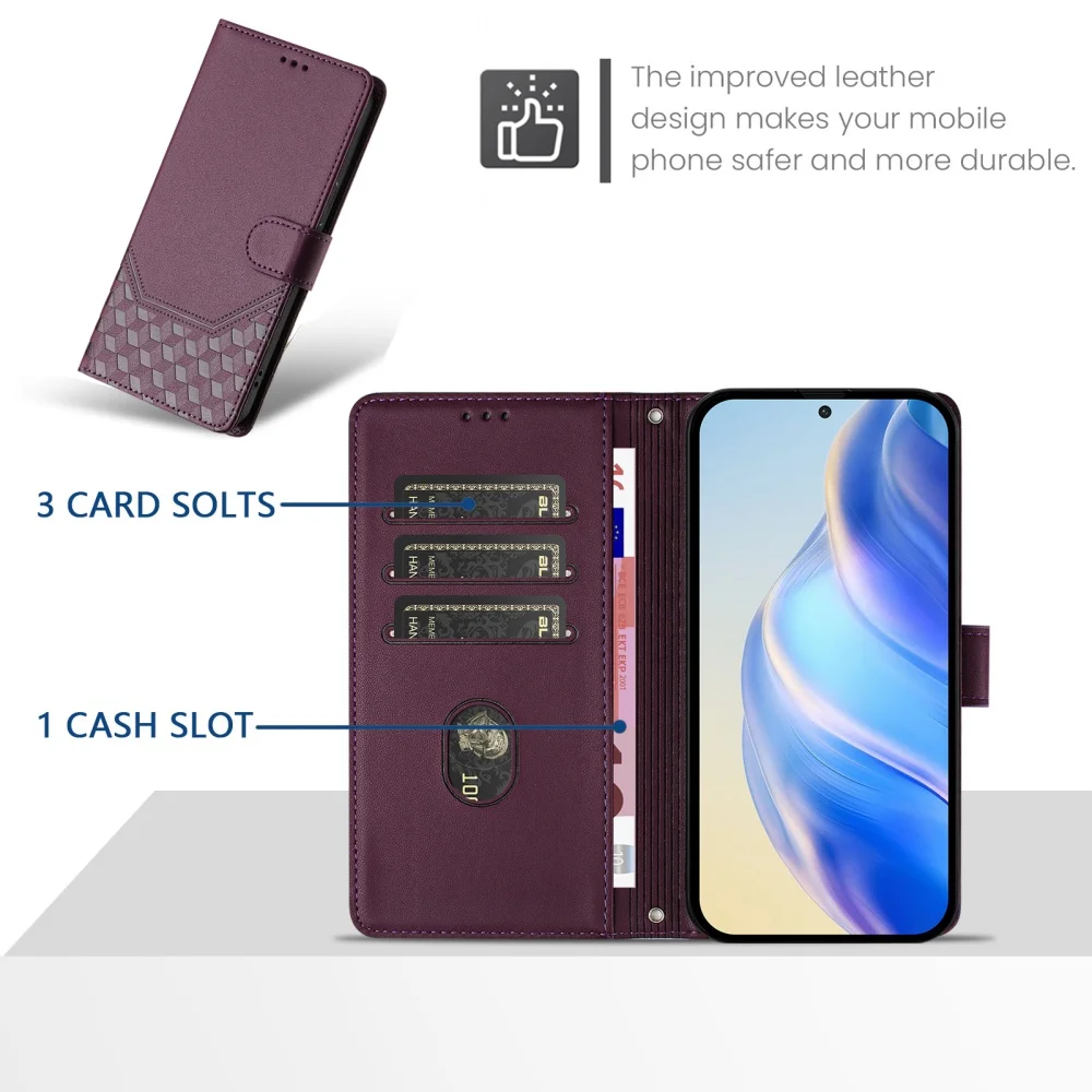 Фото Кожаный чехол-книжка с 3D-узором и слотом для карт для Huawei Honor X5C X6C X8C X6B X7A X8 X8B X9C X30 X40 X40i №2