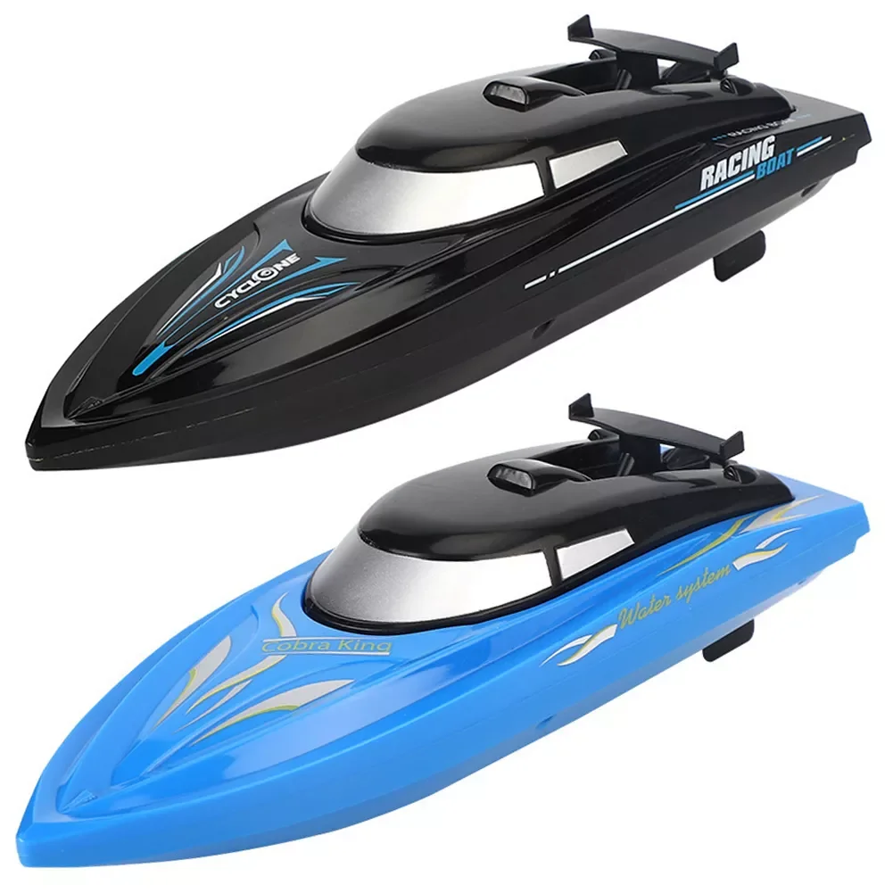 

RC Boat 2.4 Ghz Remote Control Speedboat Kids Toy High Speed Racing Ship Rechargeable Batteries For Children Gift