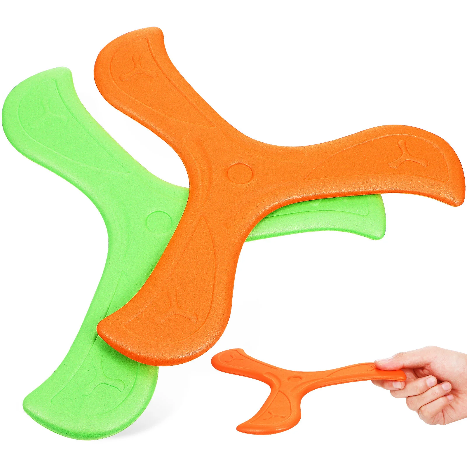 

2 Pcs Boomerang Plastic Playes Sports Game Toy The Cross Children Super Kids Eva