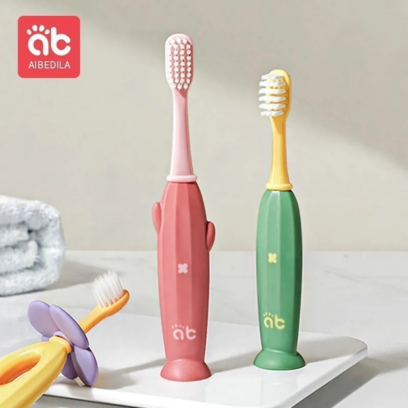 

AIBEDILA Tooth Brush for Baby Toothbrushes New Born Baby Items Babies Children Child Toothbrush Soft Bristles Super Fine AB6660