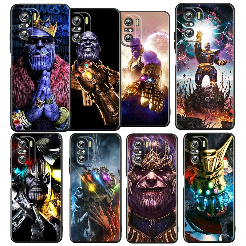 

Thanos marvel hero For Xiaomi Redmi K50 K40 Gaming K30 K20 Pro 5G 10X 9T 9A 9C TPU Soft Black Phone Case Coque Capa Cover Shell