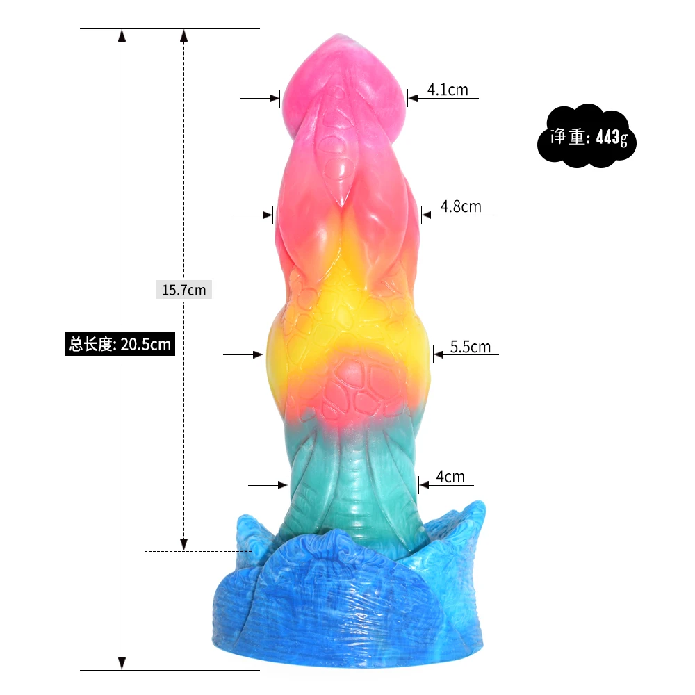 FAAK силиконовая искусственная кожа с присоской многоцветный Фэнтезийный пенис