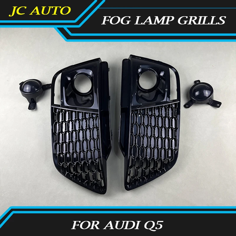 

Fog Light Grills for Audi Q5 Car Fog Lamp Grills In Racing Grills ABS Replacement Automobile exterior decoration parts