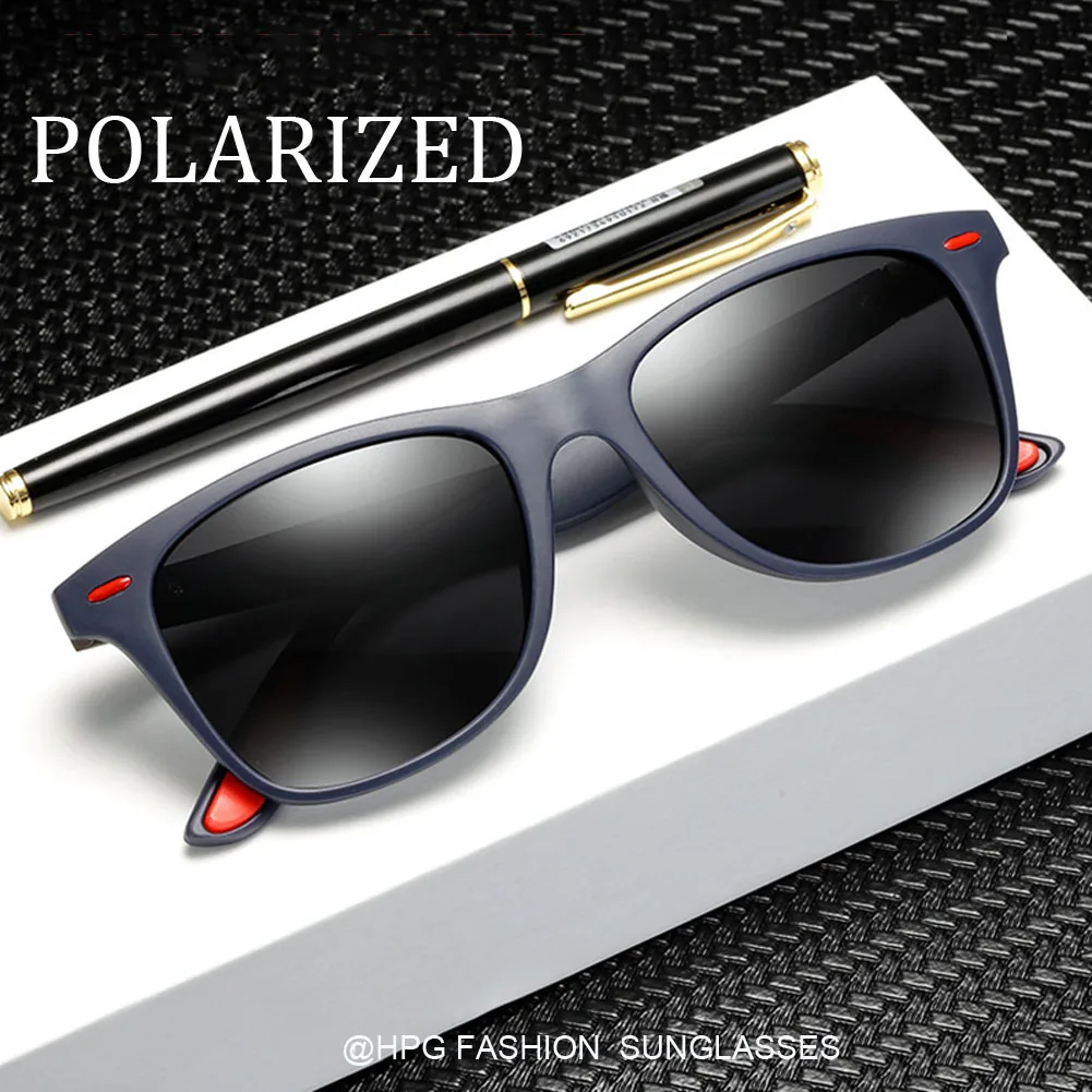 

Luxury Square UV400 Polarized Sunglasses Outdoor Driving Fishing Eyeglasses Plastic Driving Sun Glasses Male Fashion Black Glass