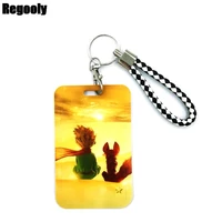 little prince yellow creative lanyard card holder student hanging phone lanyard badge subway access card holder accessories