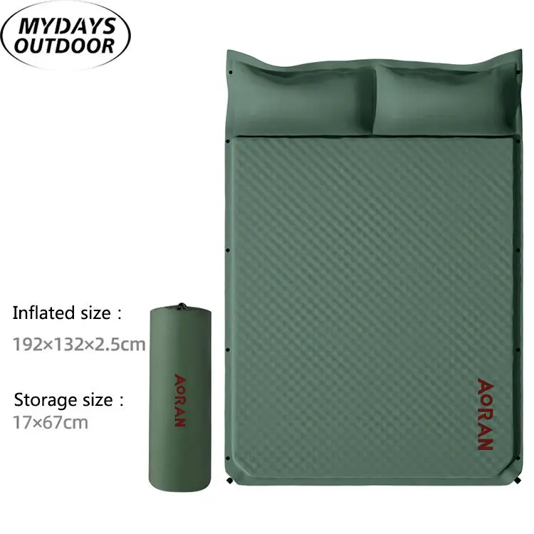 

Mydays Outdoor Ultralight Inflatable Double Camping Sleeping Pad for Men Women