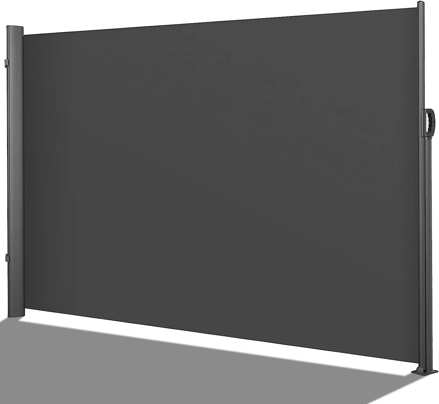 

Side Awning Extendable Side Wall Awning Aluminum Privacy Screen Side Louver Frame Sun Protection Water Repellent PU Coating