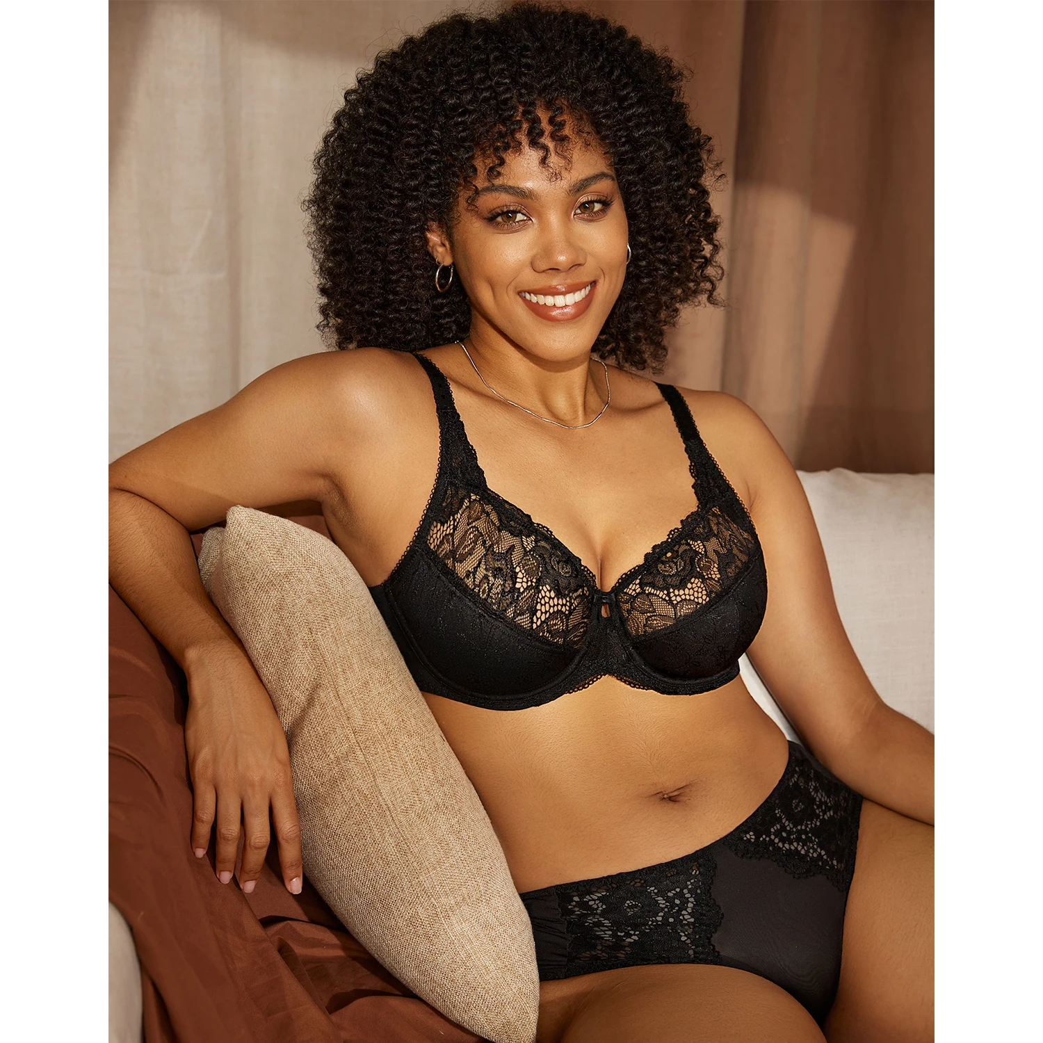 Soft Lace Minimizer Bra Non Padded Full Figure Underwire Embroidery Beauty for women Plus Size Lingerie Thin Summer Intimates