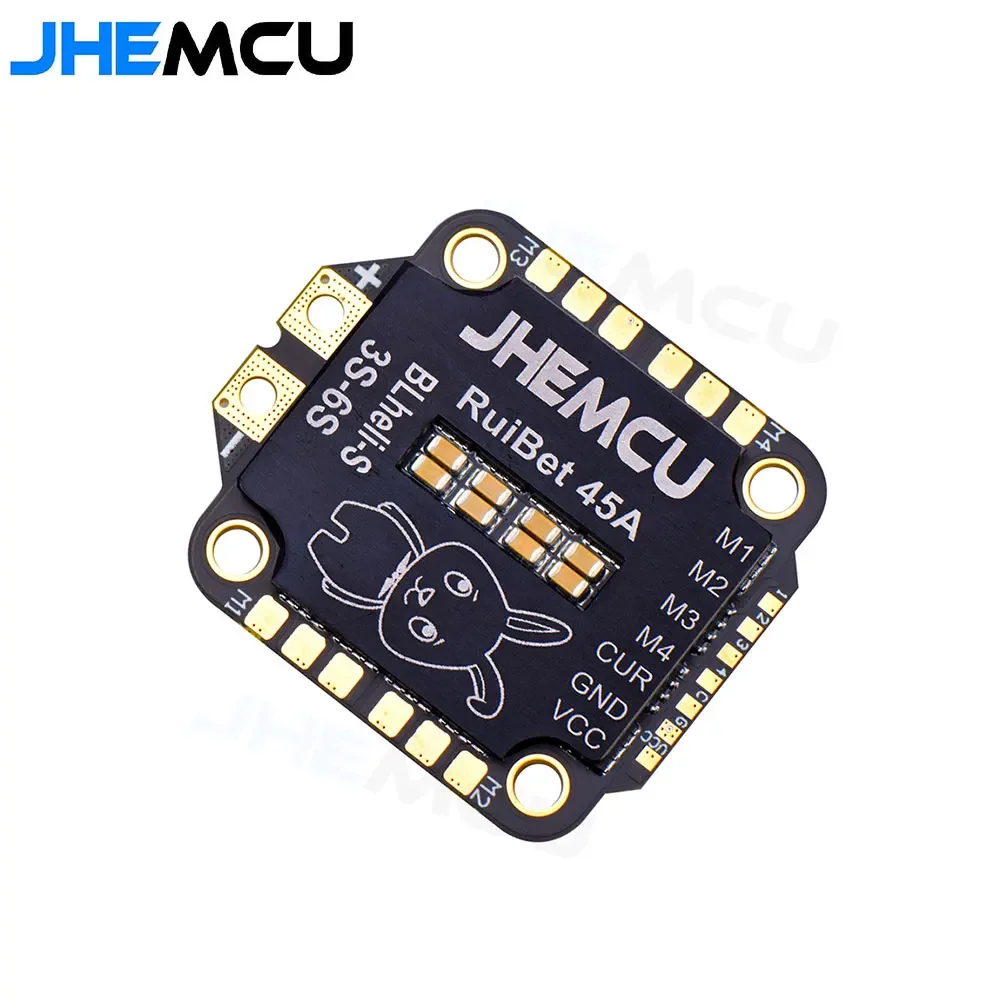 Фото Бесколлекторный регулятор скорости BoMaSJHEMCU RuiBet 45A/55A ESC Bluejay Dshot600 4-в-1 3-6S 30.5X30.5 M4 для RC FPV дронов и контроллеров полета фристайл №4
