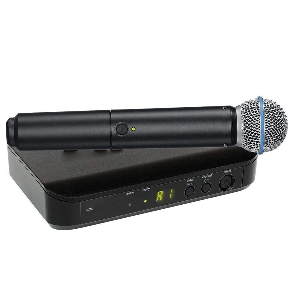 BLX4 BLX24 PG58 SM58 BETA58 2-канальный shure беспроводной микрофон UHF двойной комплект для