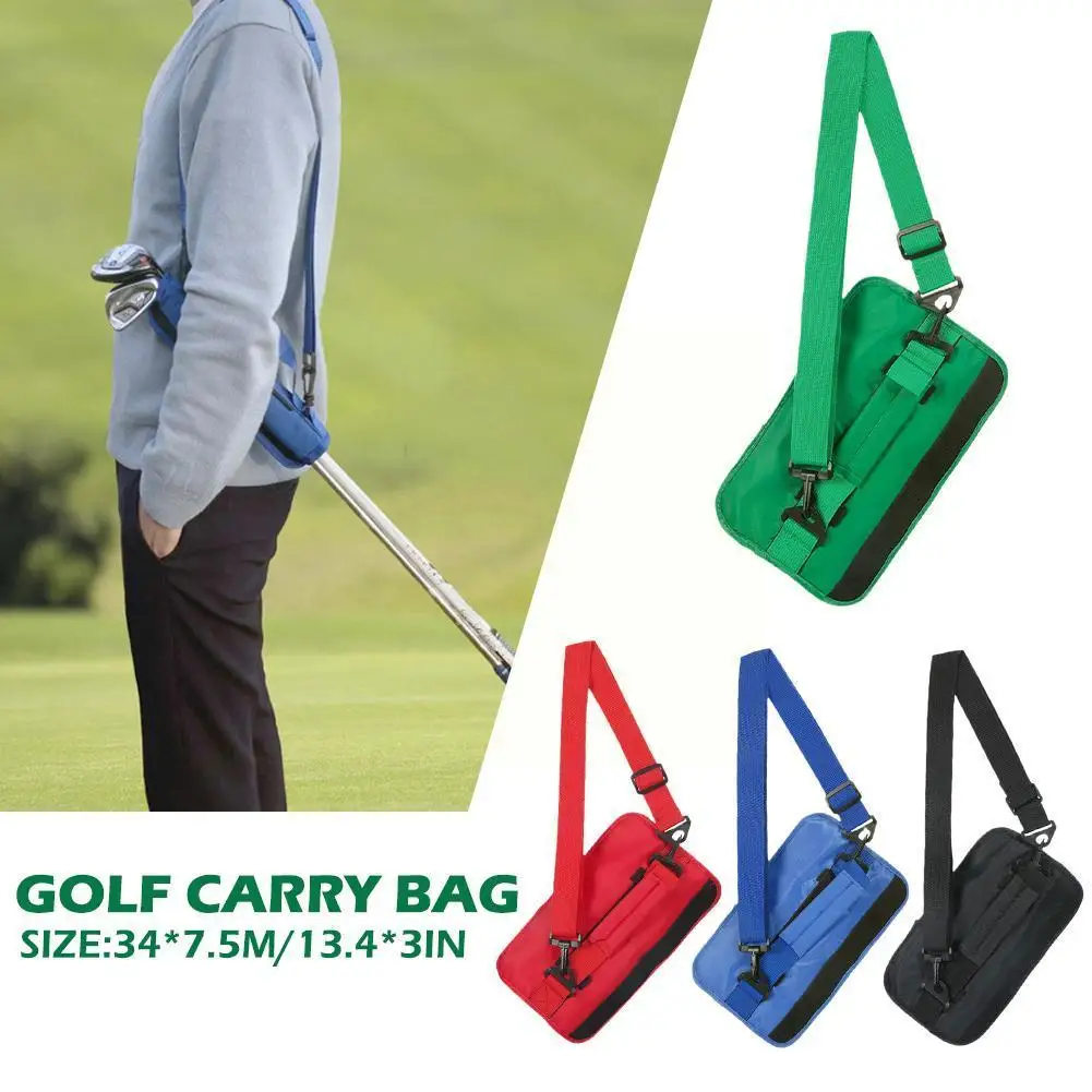 

Golf Club Mini Lightweight Nylon Carrier Bag Carry Shoulder Straps Driving Golf Case Adjustable Travel With Bag Range Train C2D9