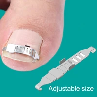 1 set portable toenail corrector grooves pad ergonomic professional stainless steel toenail correction lifter tool for home