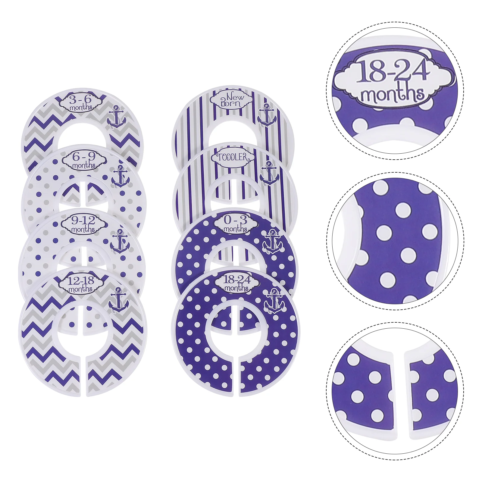 

Dividers Closet Divider Clothing Hanger Size Clothes Rack Markers Baby Sizing Nursery Round Label Circle