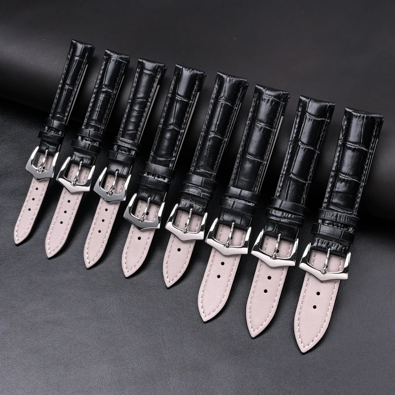 Ремешок для часов из натуральной кожи AOOW 12-26 мм