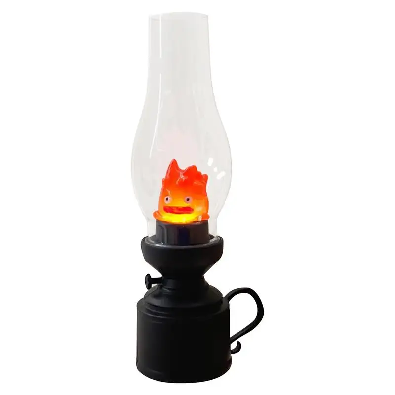 Хэллоуин Ретро Ночник Calcifer Беспламенная Декоративная Лампа Мультфильм Аниме
