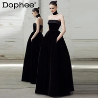 elegant banquet dress for women 2022 new style sexy party tube top formal dress bride long evening dress black