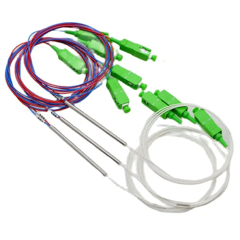 30pcs New Mini Optic Fiber Splitter SC/APC 1x2 Single Mode 0.9mm  5:95,10:90 Fiber Optic Splitter Special Wholesale
