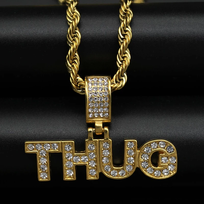 

Shinning Diamond Letter Pendant Mens and Womens Necklace High Street Rhinstone Accessories Fashion Torque