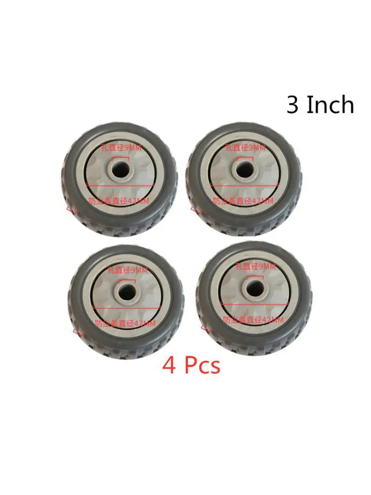 

4 Pcs/Lot 3 Inch Polyurethane Gray Hot Single Wheel Wear Resistant Cart Double Bearing