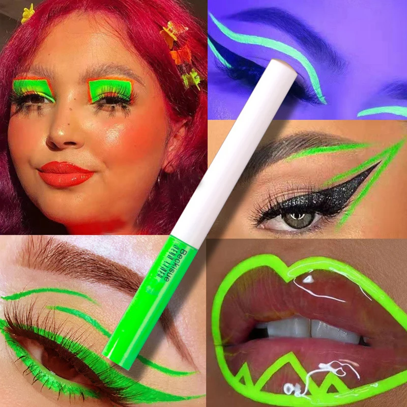 

Ultra-fine Neon Eye Liner Liquid Eyeliner Fluorescent Eyes Makeup Quick Dry Sweat-proof Waterpoof Eye Beauty Fashion New Women