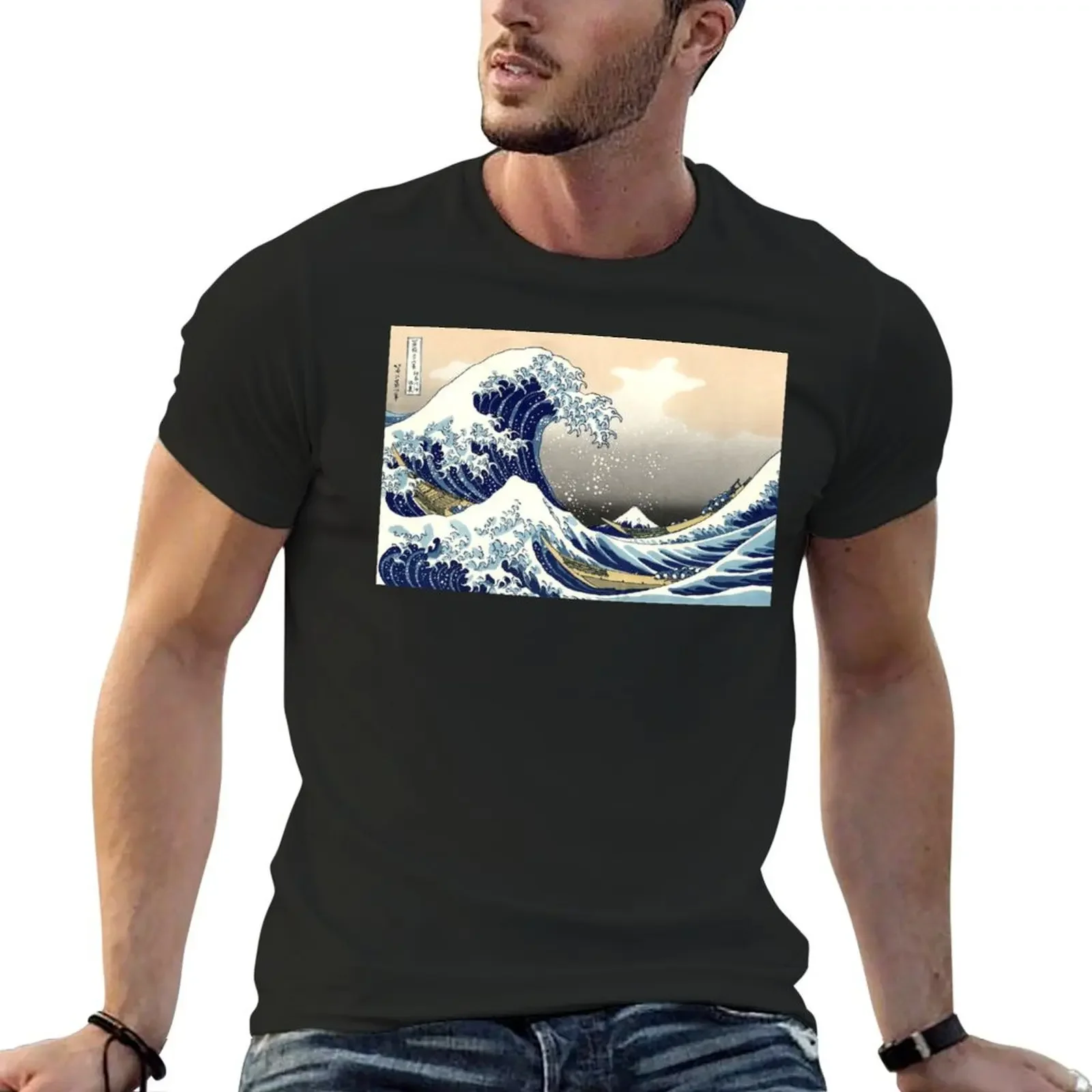 Футболка The Great Wave off Kanagawa-Hokusai Аниме футболки летний топ футболка на заказ мужские
