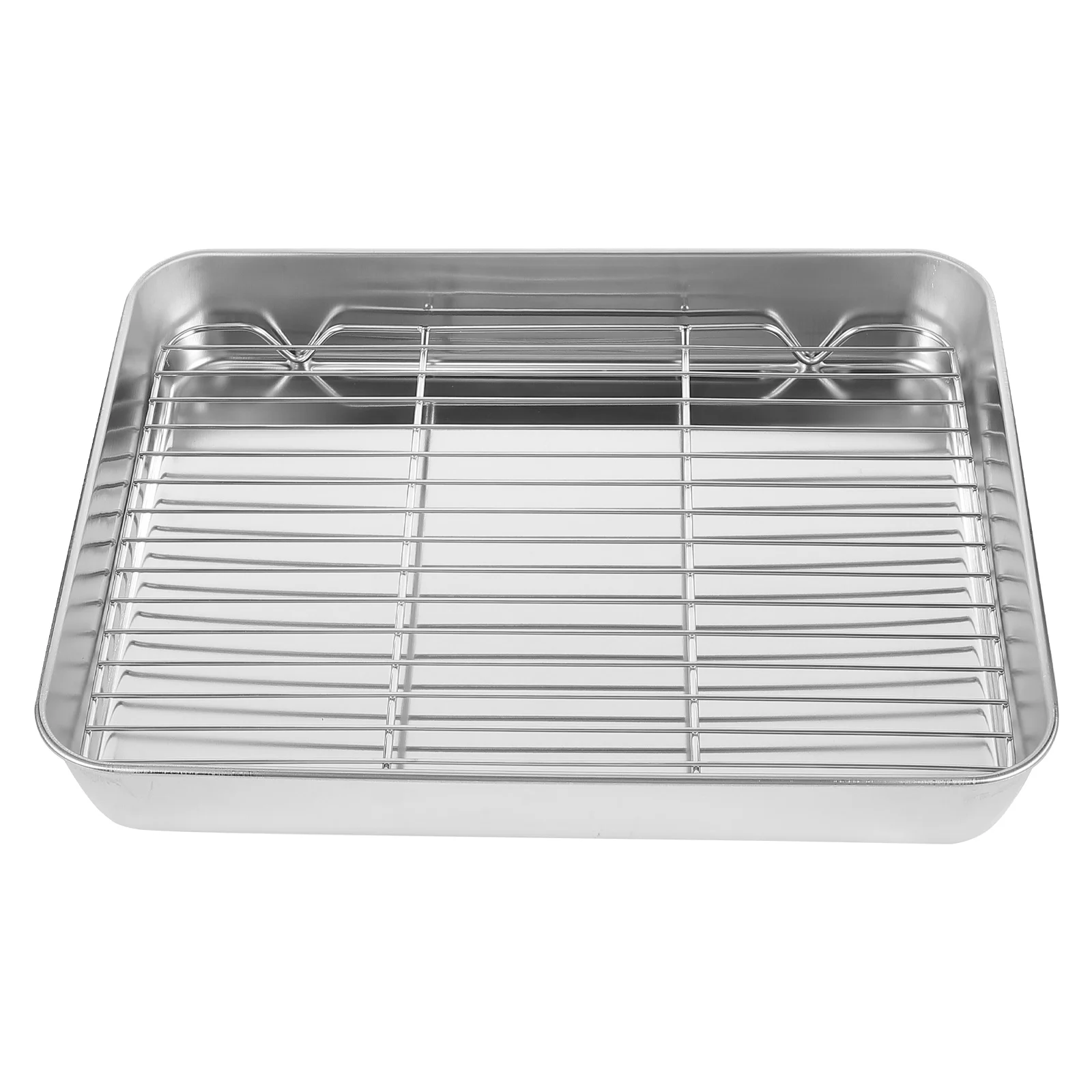 

1 set of Stainless Steel Pan Flat Bottom Tray Tool for Kitchen Restaurant