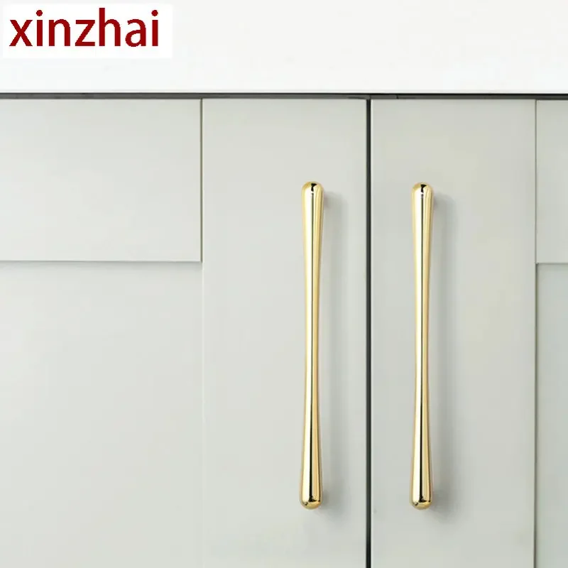 Золотые ручки для шкафов из цинкового сплава кухонный шкаф ящиков мебель ручка