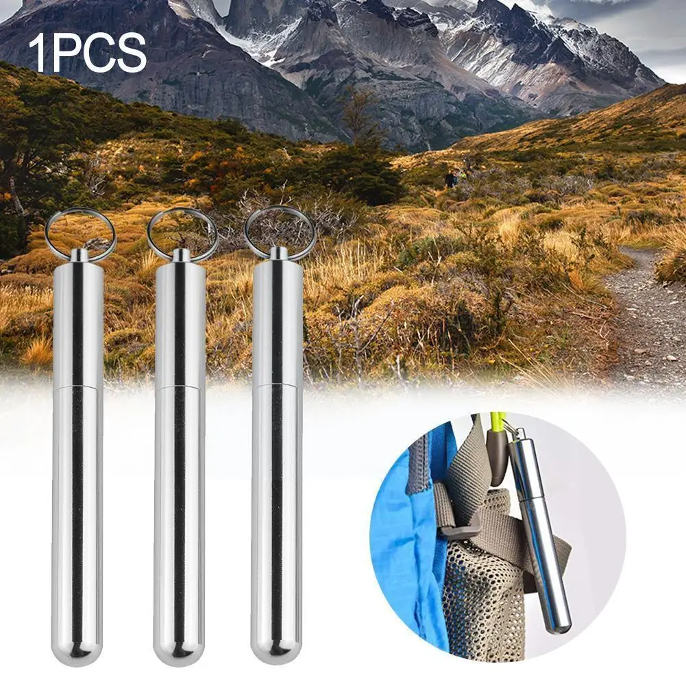 

Portable Aluminum Outdoor Gadget Pillbox Innovation Waterproof Gadget Mini Toothpick Holder Sealed D6v6