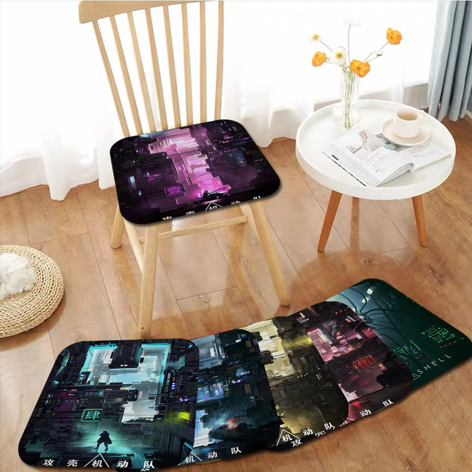 

Ghost In The Shell Anime Decorative Chair Mat Soft Pad Seat Cushion For Dining Patio Home Office Indoor Outdoor Stool Seat Mat